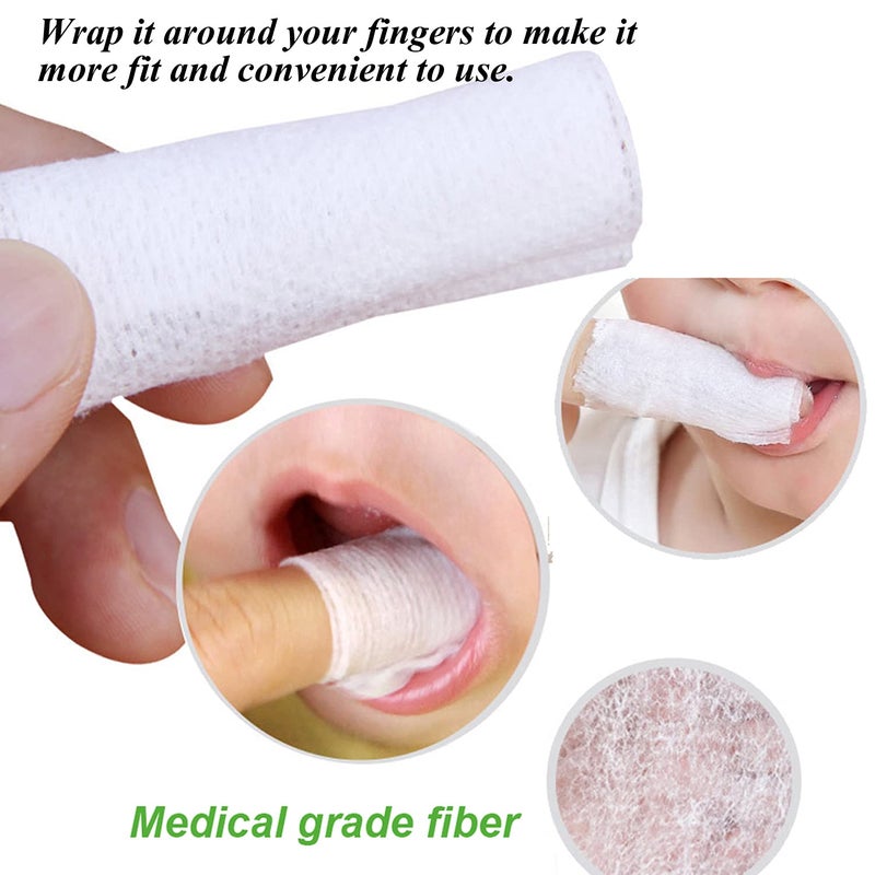 Serlife Baby Teeth Soft Gauze Infant Finger Clean Oral Toothbrush 120Pcs Infant Mouth Cleaner for 0-36 Months - Image 3